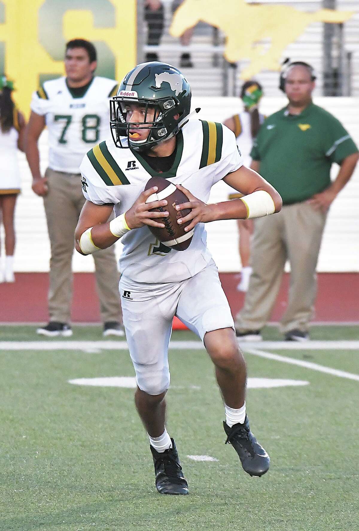 Nixon quarterback Austin Garcia completed three of his four passes for 71 yards and a score in a win over Cigarroa Friday. The junior also rushed for 81 yards and two touchdowns.