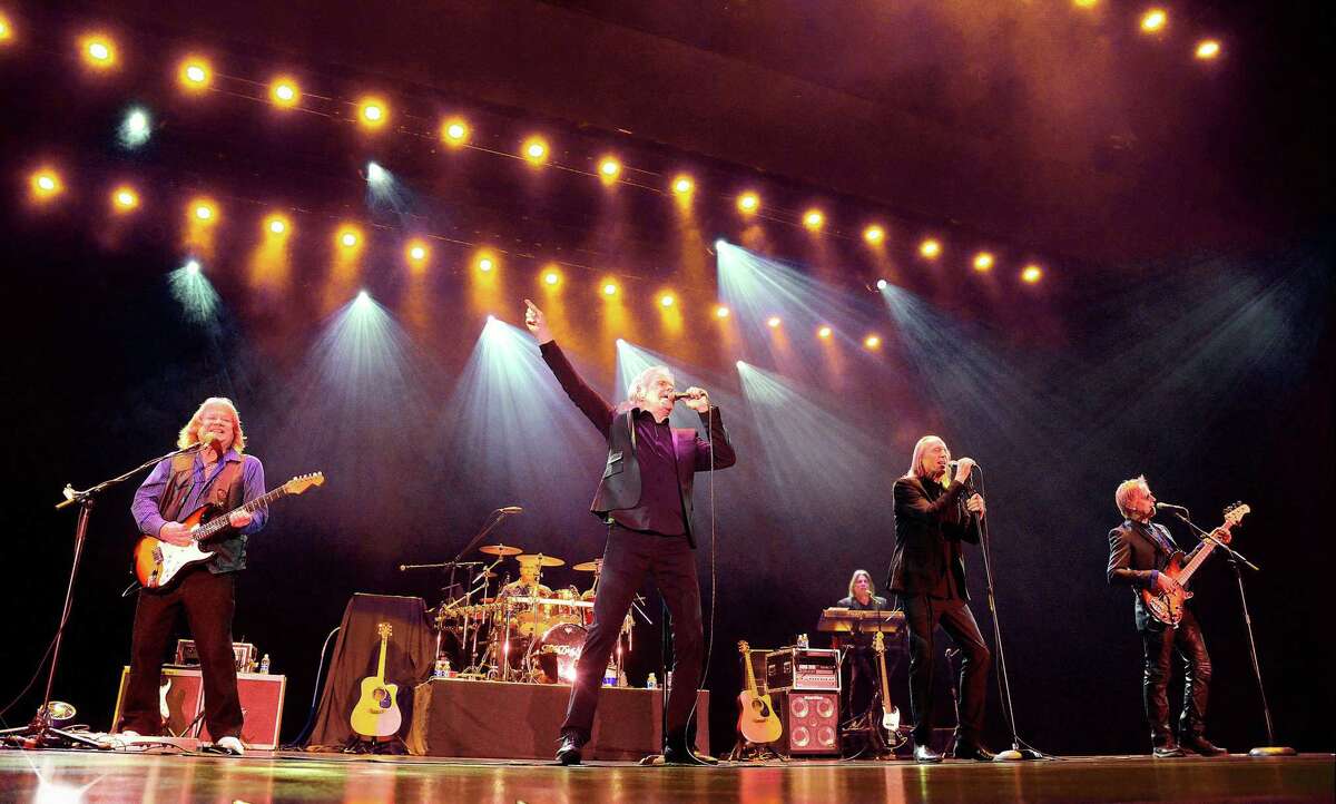 Three Dog Night performs at The Palace Theatre in Stamford on Sept. 20. From left are Michael Allsup, Pat Bautz, Danny Hutton, Howard Lavarea, David Morgan and Paul Kingery.