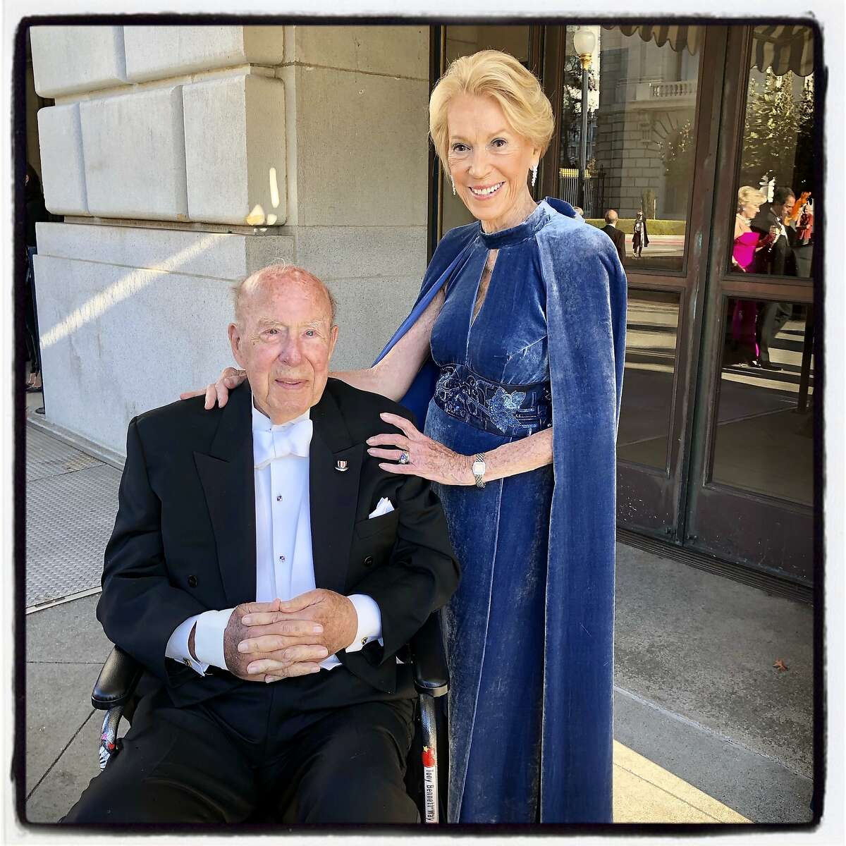 Former Sec. of State George Shultz and his wife, Protocol Chief Charlotte Shultz at the Opera Ball. Sept. 6, 2019