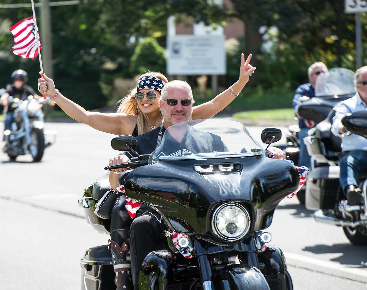 Two thousand motorcycles caravan on Route 7 in Wilton, Connecticut for the annual CT United Ride, the state's largest 9/11 tribute, on Sunday, September 8, 2019.