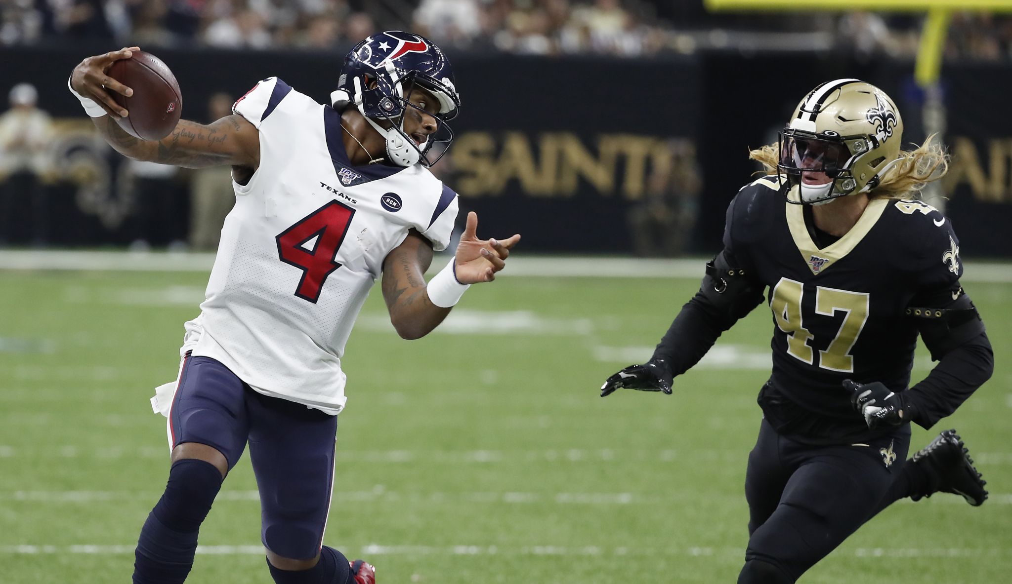 Texans quarterback Deshaun Watson unhurt after Saints game