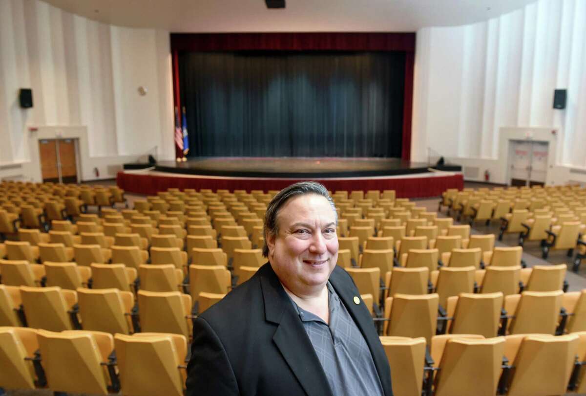 Steve Cooper, executive director of the Milford Performance Center, is photographed inside the Veterans Memorial Auditorium in Milford on Dec. 30, 2016.