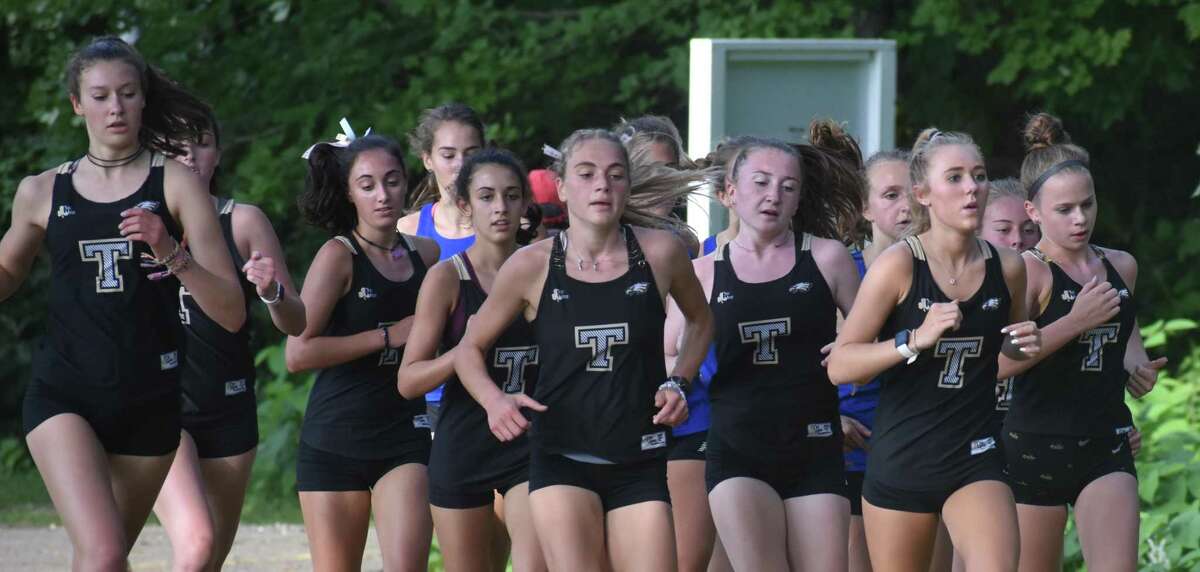 Trumbull High placed six runners in the top 10 when the Eagles defeated Darien, Trinity Catholic and Brien McMahon.