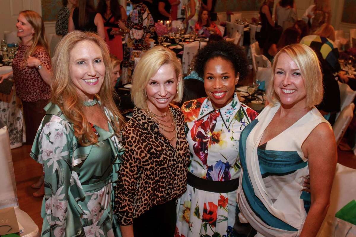 Bailey Dalton, from left, Rachael Delamora, Roslyn Bazzelle Mitchell and Nancy Mathé at Fashion Unlocked, the Junior League Style Show on September 10, 2019.