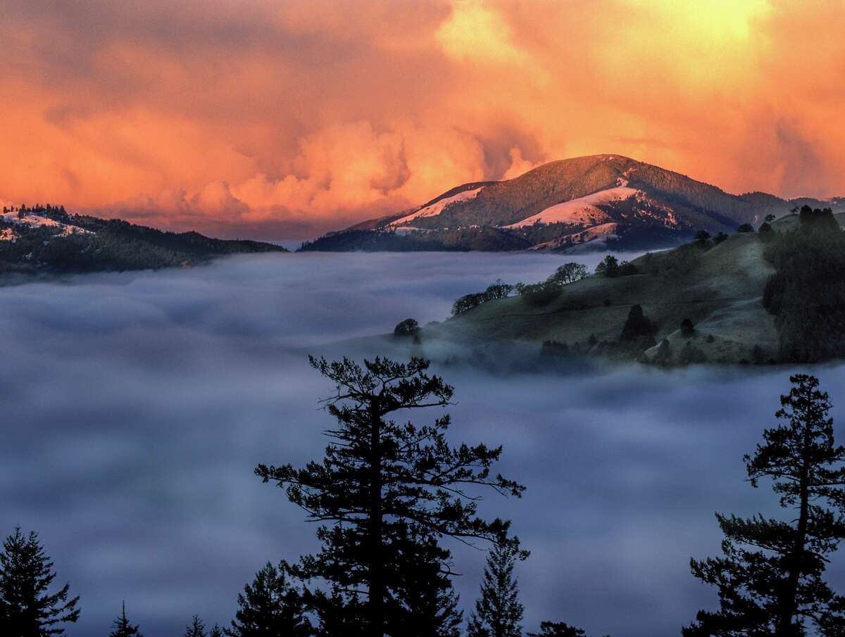 A sunrise sets clouds ablaze over the King Range National Conservation Area in Humboldt County. To see other remote California destinations that tend to have few visitors compared to Yosemite or Lake Tahoe, click or swipe through the gallery.