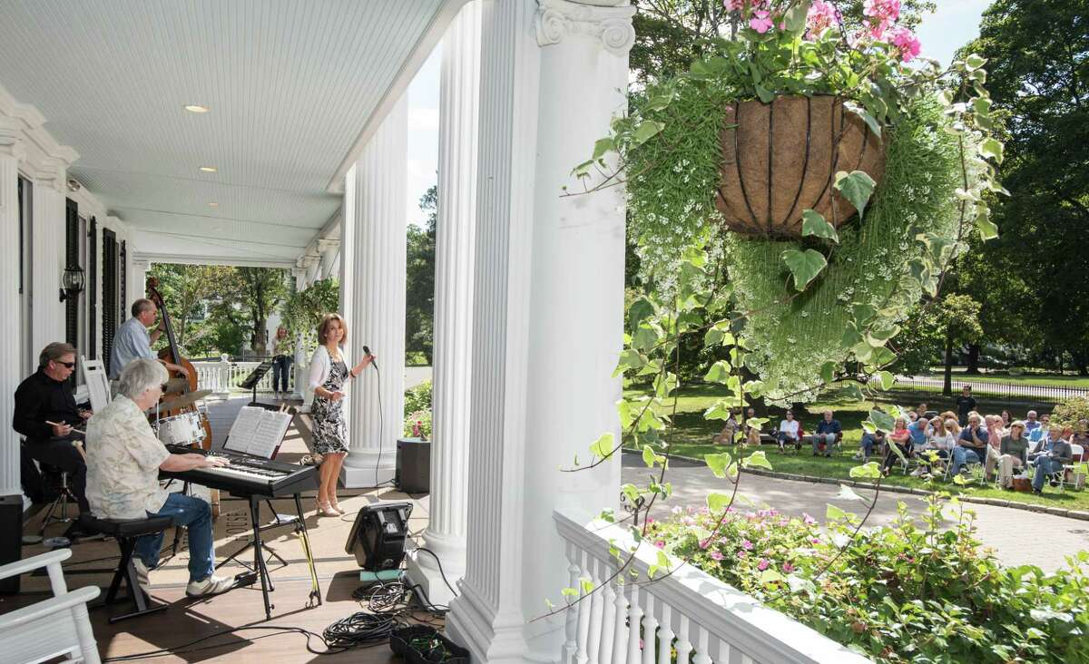 The Brian Butler Quartet performed at the Lounsbury House in Ridgefield, Connecticut on Sunday, September 8, 2019 as part of the Ridgefield Jazz, Funk and Blues Weekend. Brian Butler plays drums for the crowd as Eric Van Laer is on bass, Bill Lance on keyboard and Noreen Mola sings. The Brian Butler Quartet performed at the Lounsbury House in Ridgefield, Connecticut on Sunday, September 8, 2019 as part of the Ridgefield Jazz, Funk and Blues Weekend. Brian Butler plays drums for the crowd as Eric Van Laer is on bass, Bill Lance on keyboard and Noreen Mola sings.