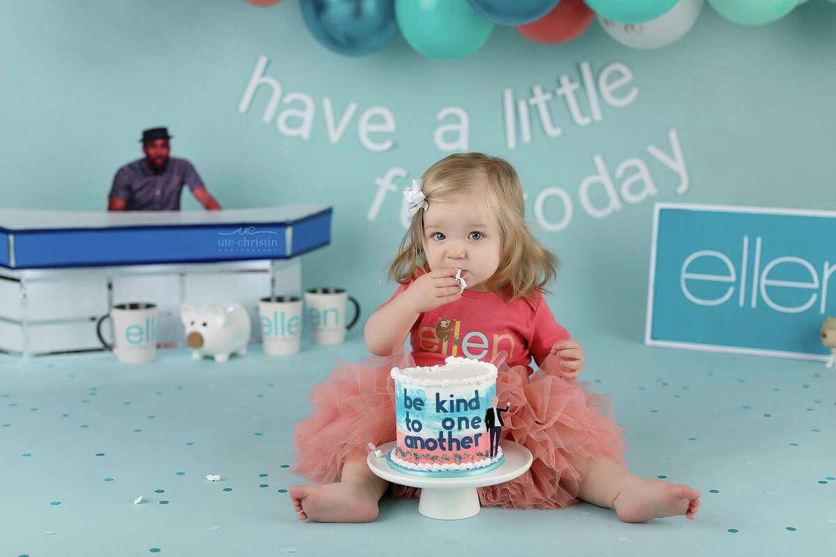 Ariella, a 1-year-old Milford girl, was the featured cake smasher featured on the Ellen DeGeneres show and photographed by Ute-Christin Cowan.