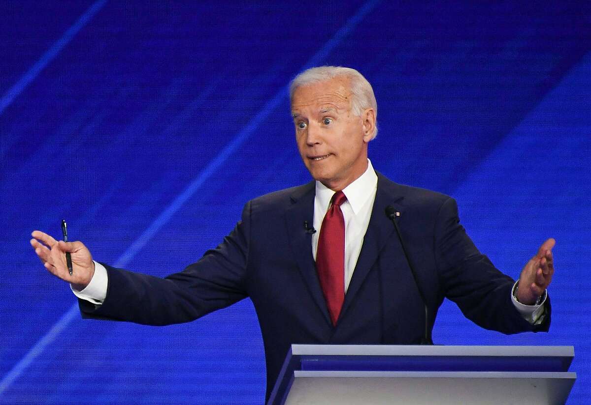Democratic presidential hopeful Former Vice President Joe Biden speaks during the third Democratic primary debate of the 2020 presidential campaign season hosted by ABC News in partnership with Univision at Texas Southern University in Houston, Texas on September 12, 2019. (Photo by Robyn BECK / AFP) / ALTERNATIVE CROPROBYN BECK/AFP/Getty Images