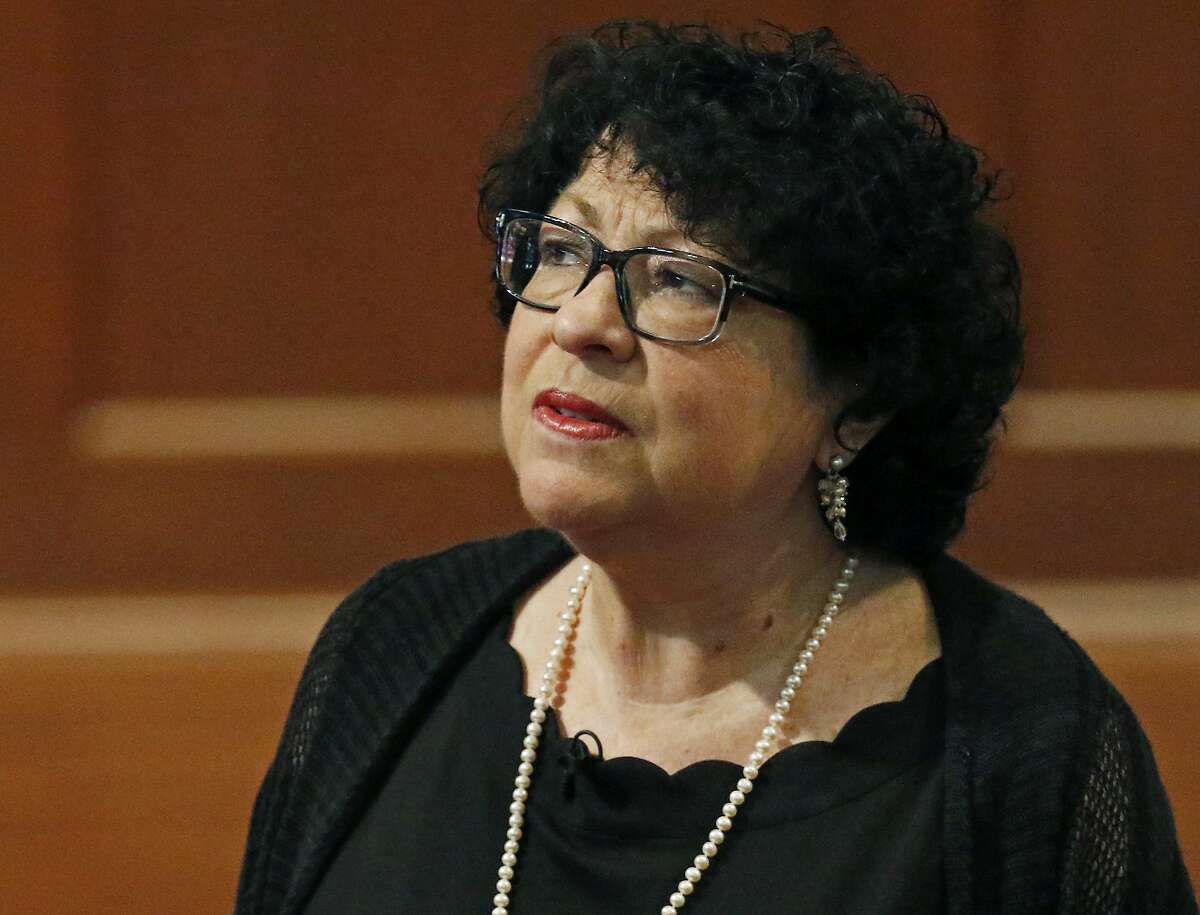 U. S. Supreme Court Associate Justice Sonia Sotomayor, speaks about what drove her to author several books, Saturday, Aug. 17, 2019, at the Mississippi Book Festival in Jackson, Miss. Sotomayor was one of several authors featured in the day-long festival. (AP Photo/Rogelio V. Solis)