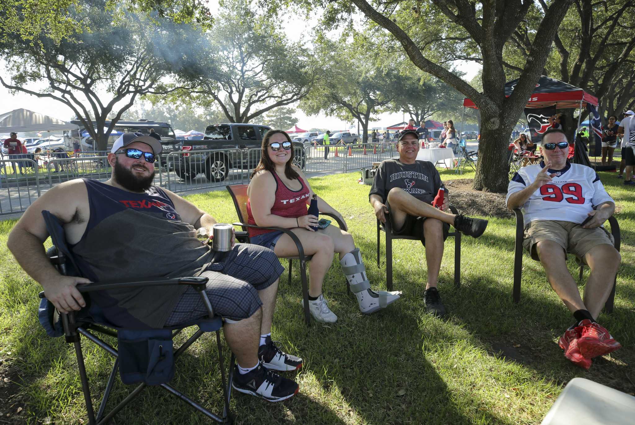 Texans tailgating fans celebrate home opener at NRG Stadium