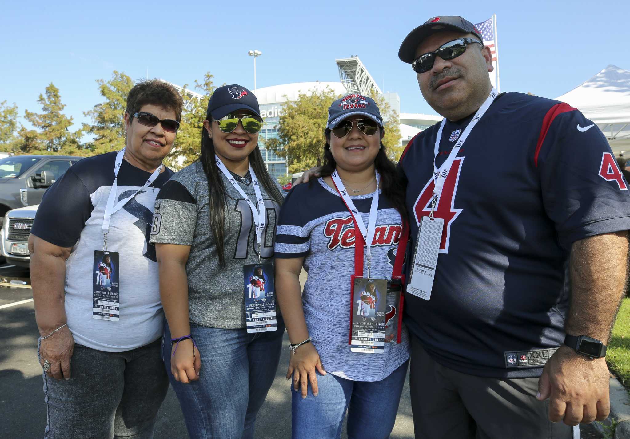 Texans tailgating fans celebrate home opener at NRG Stadium