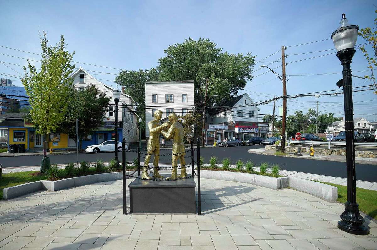 A redesigned Boxer Square on Stillwater Avenue, West Side, is one of the things Mayor David Martin touts as his accomplishments.