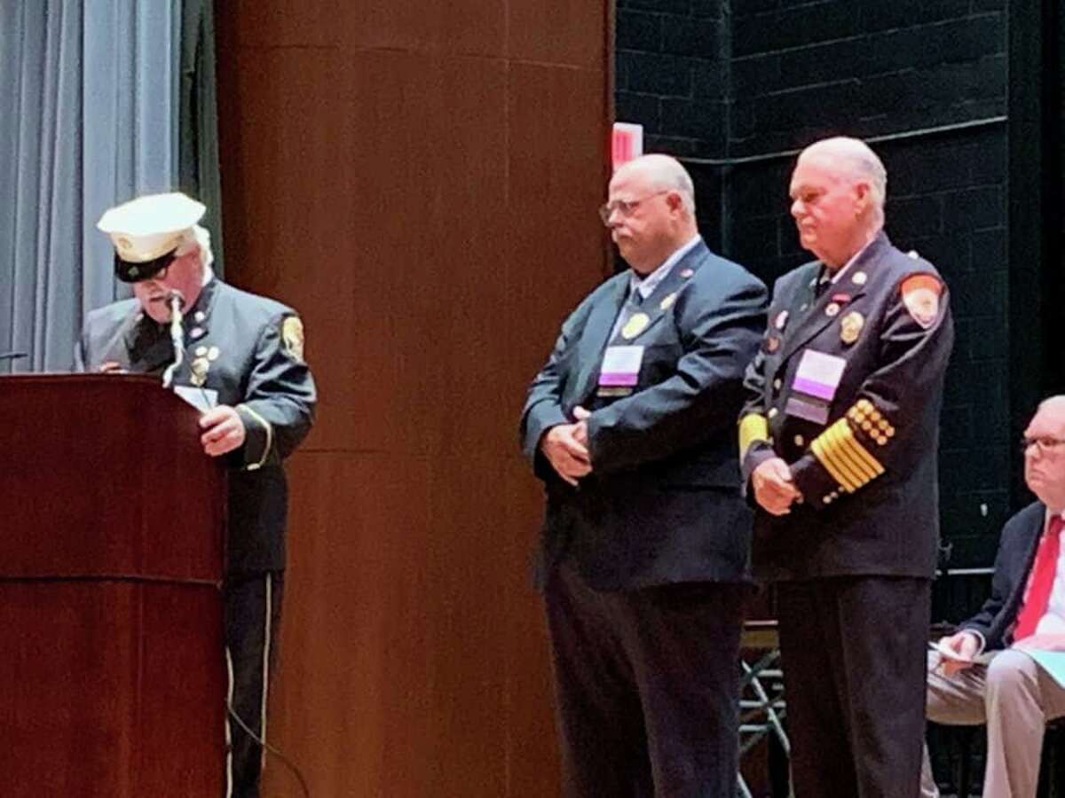 Bill Halstead, chief of the Sandy Hook Volunteer Fire & Rescue, was named the state’s Firefighter of the Year during a ceremony on Saturday, Sept. 15, 2019.