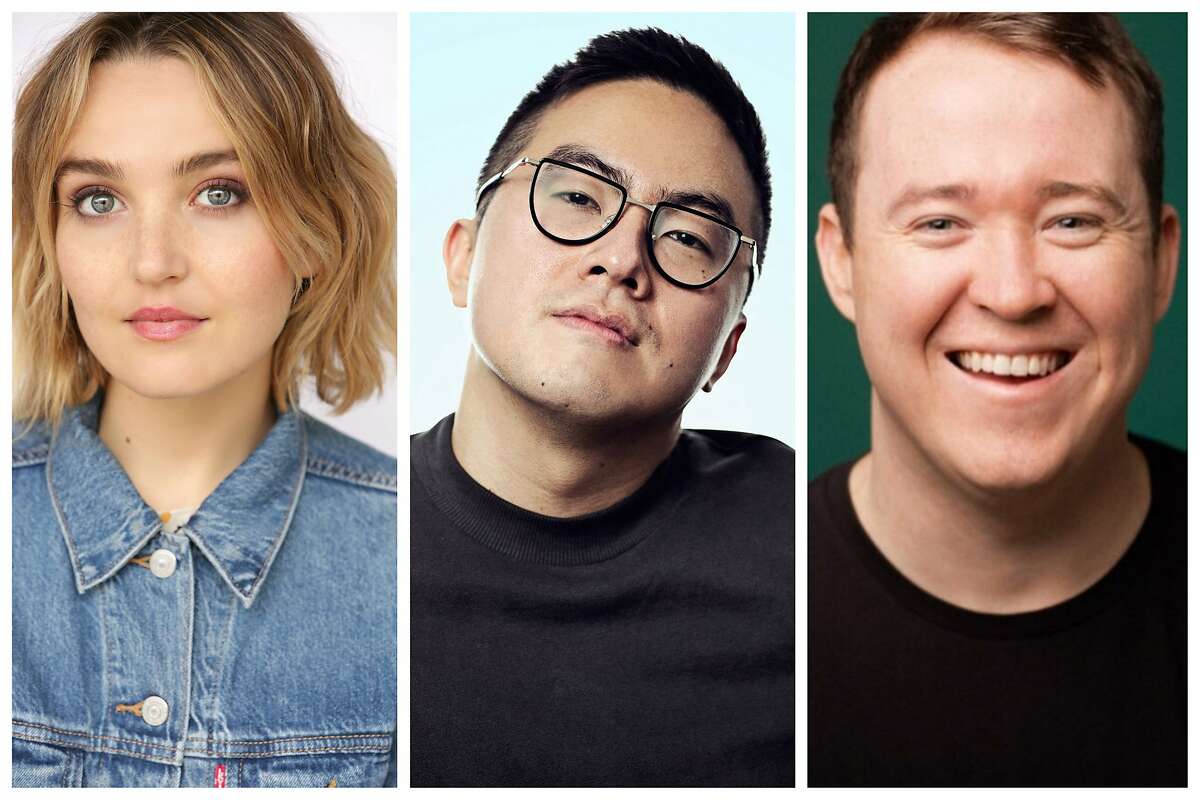 (L-r) Chloe Fineman, Bowen Yang and Shane Gillis will join Season 45 of "Saturday Night Live." (Alex Schaefer/NBC; Phil Provencio/NBC)