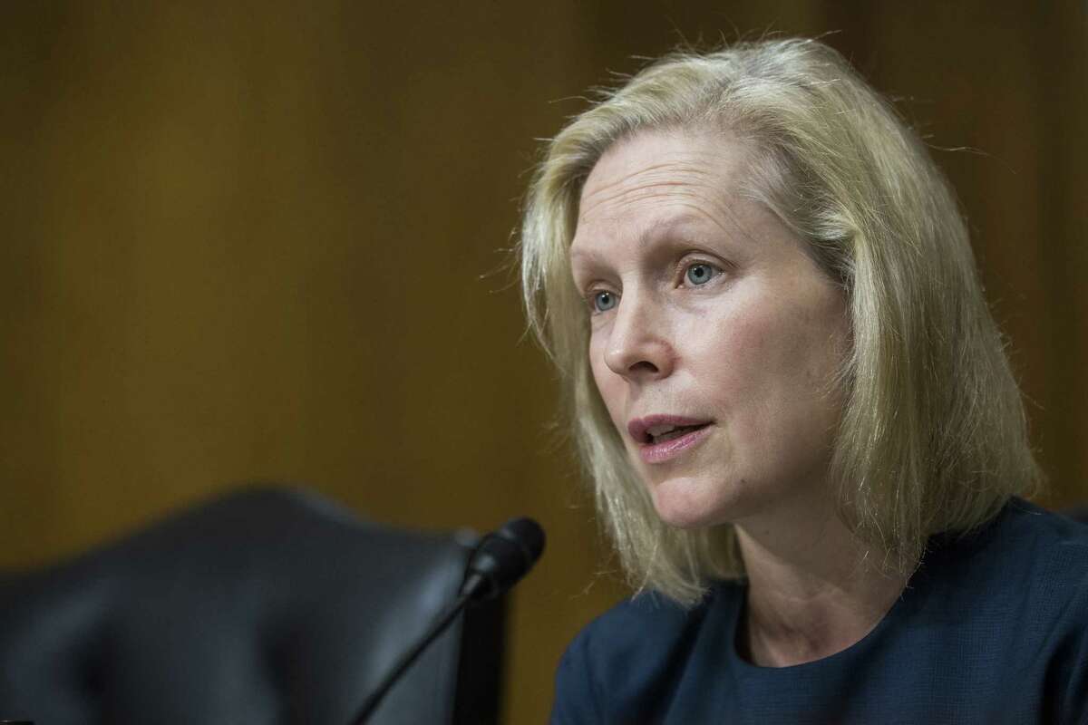 WASHINGTON, DC - SEPTEMBER 11: Sen. Kirsten Gillibrand (D-NY) speaks during a Senate Environment and Public Works Committee confirmation hearing investigating Nominee to be Chairperson and Member for the Chemical Safety and Hazard Board Katherine Lemos and Nominee to be Director for the Fish and Wildlife Service Aurelia Skipwith on September 11, 2019 in Washington, DC. (Photo by Zach Gibson/Getty Images)