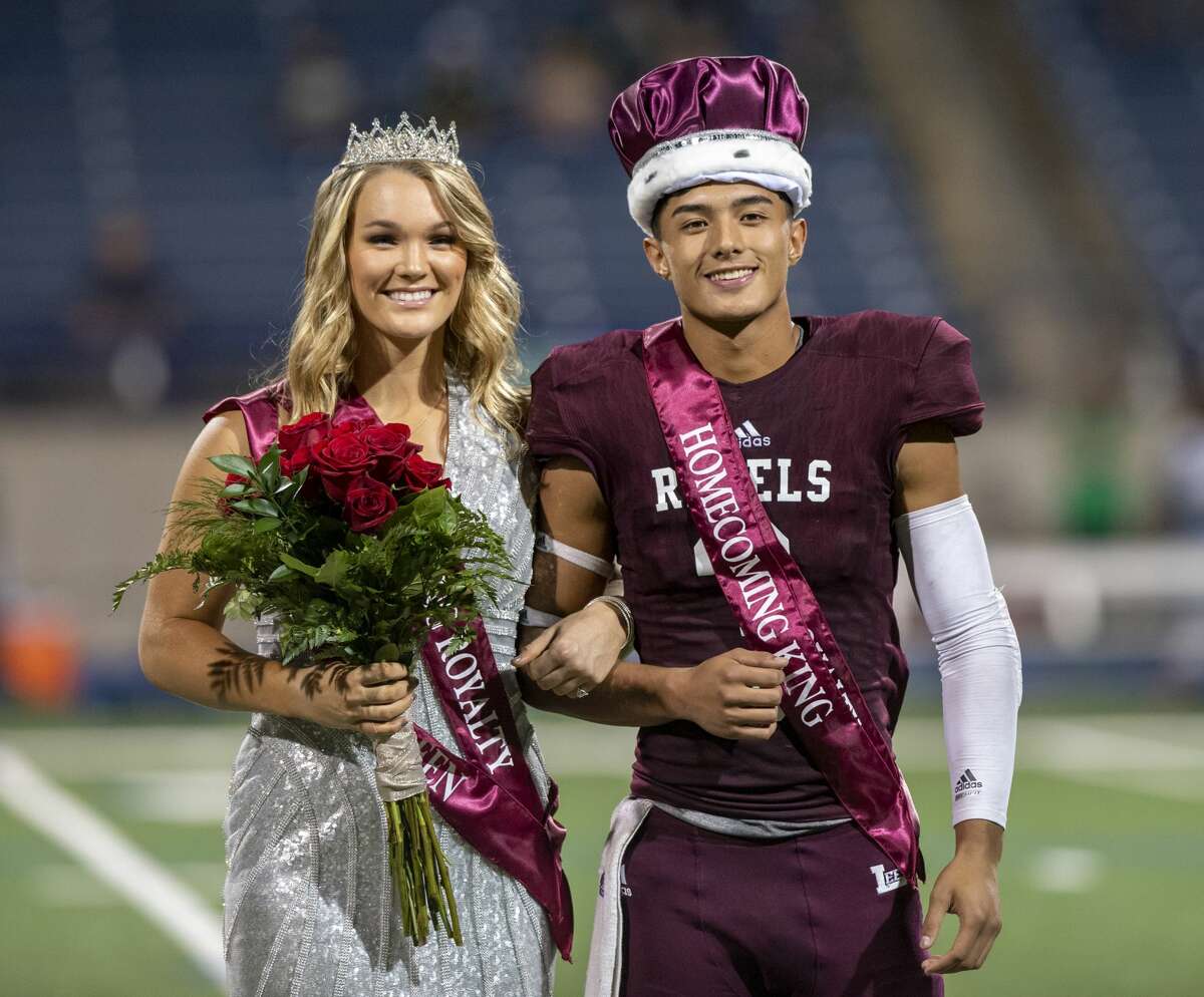Paige Low is crowned homecoming queen and Karl Taylor is crowned homecoming king on Friday, Sept. 13, 2019 at Grande Communications Stadium. Jacy Lewis/Reporter-Telegram