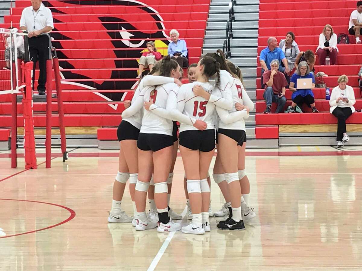 The Greenwich High School girls volleyball team defeated Ridgefield, 3-0, Monday in an FCIAC matchup in Greenwich, Connecticut.