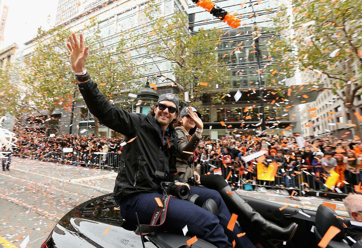 SAN FRANCISCO, CA - OCTOBER 31: Barry Zito #75 of the San Francisco Giants waves to the crowd during the San Francisco Giants World Series victory parade on October 31, 2012 in San Francisco, California. The San Francisco Giants beat the Detroit Tigers to win the 2012 World Series. (Photo by Ezra Shaw/Getty Images)
