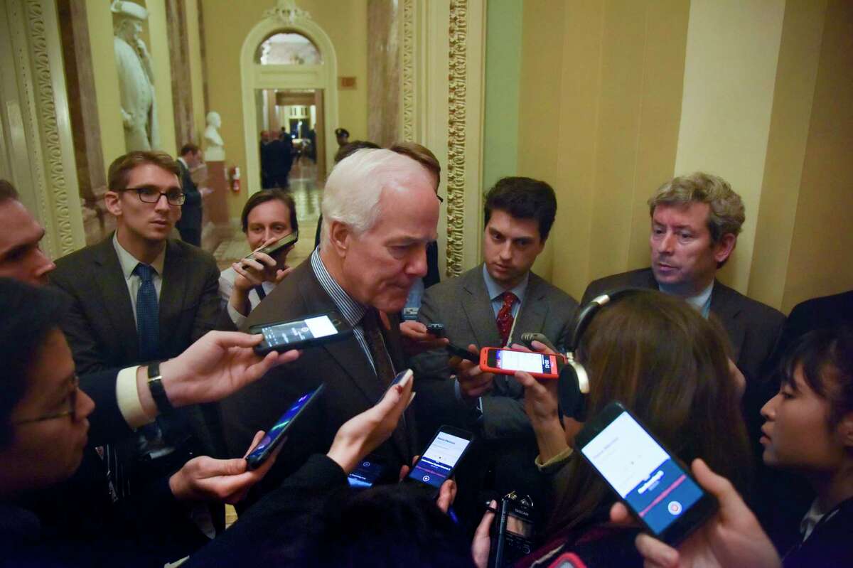 Sen. John Cornyn, R-Texas, has pushed a bill to strengthen existing background checks that got signed into law. MUST CREDIT: Washington Post photo by Jahi Chikwendiu