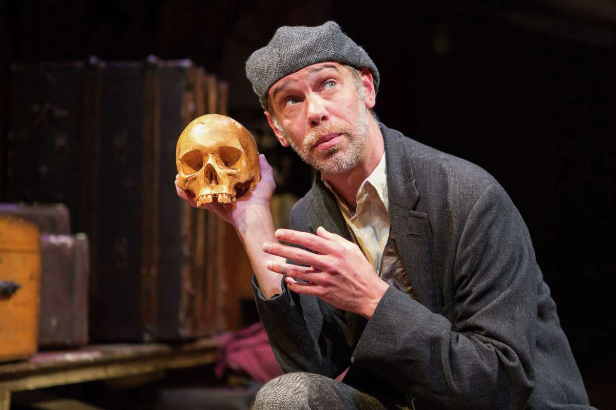 Louis Butelli plays the title character in the one-man show "Gravedigger's Take," presented at Skidmore College on Sept. 28 by Saratoga Shakespeare Company and Folger Theatre at Folger Shakespeare Library in Washington, D.C. (FT publicity photo by Teresa Wood.)