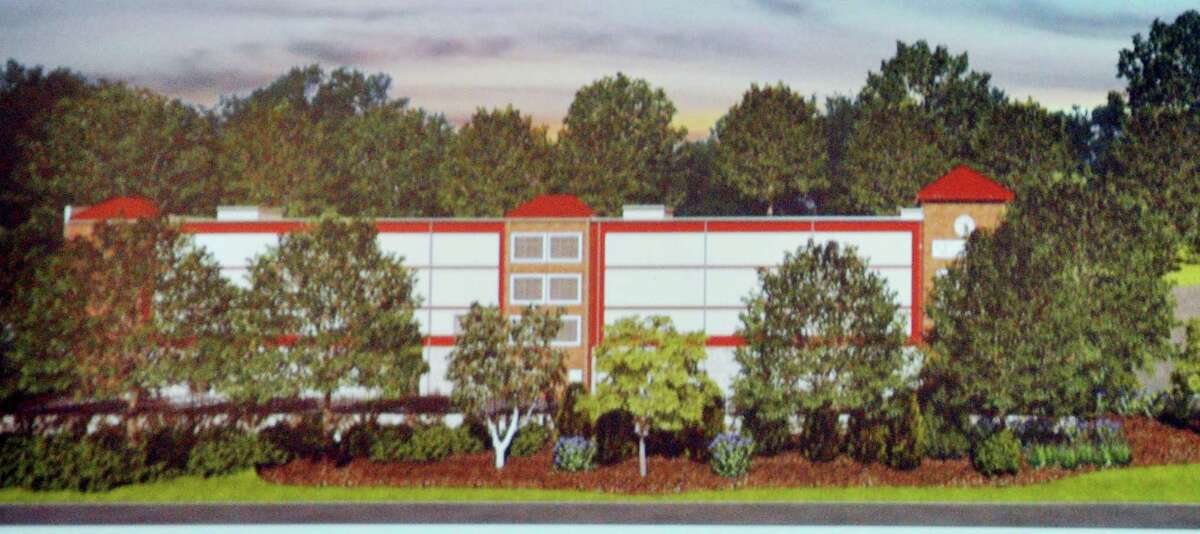 A storage facility proposed on Route 7 drew opposition from Haviland Road residents. One asked if the trees planted would be as tall as those shown in this rendering.