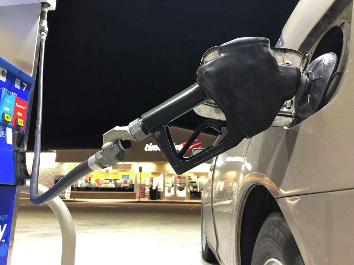 A stop for fuel at the Exxon station at Texas 3 and Clear Lake City Boulevard in southeast Houston. NEXT: See gasoline prices in Texas' biggest cities.