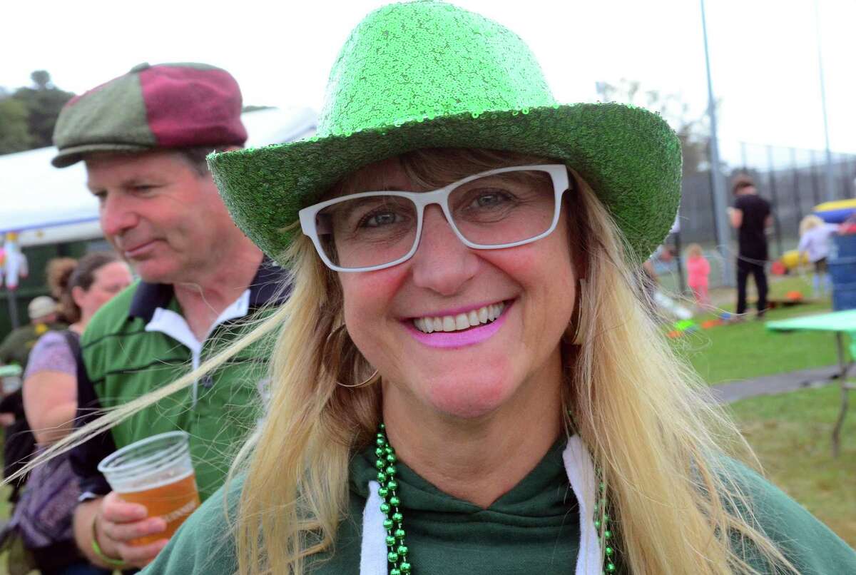 Hope Langer-Marshall and her husband Bruce Barshall enjoy the annual Milford Irish Festival in Milford, Conn., on Friday Sept. 14, 2019.