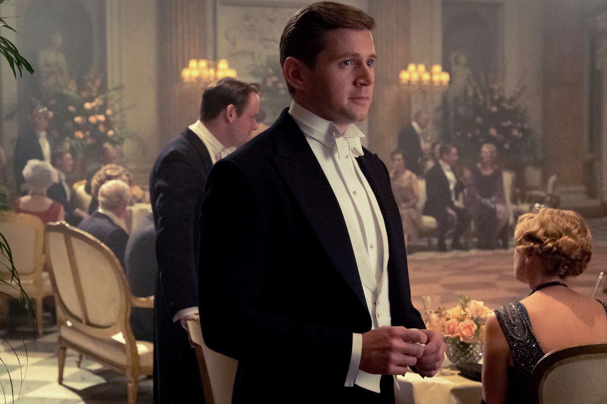 This image released by Focus Features shows Allen Leech stars as Tom Branson in "Downton Abbey". The film will be released Sept. 13, 2019, in the United Kingdom and on Sept. 20 in the United States. (Jaap Buitendijk/Focus Features via AP)