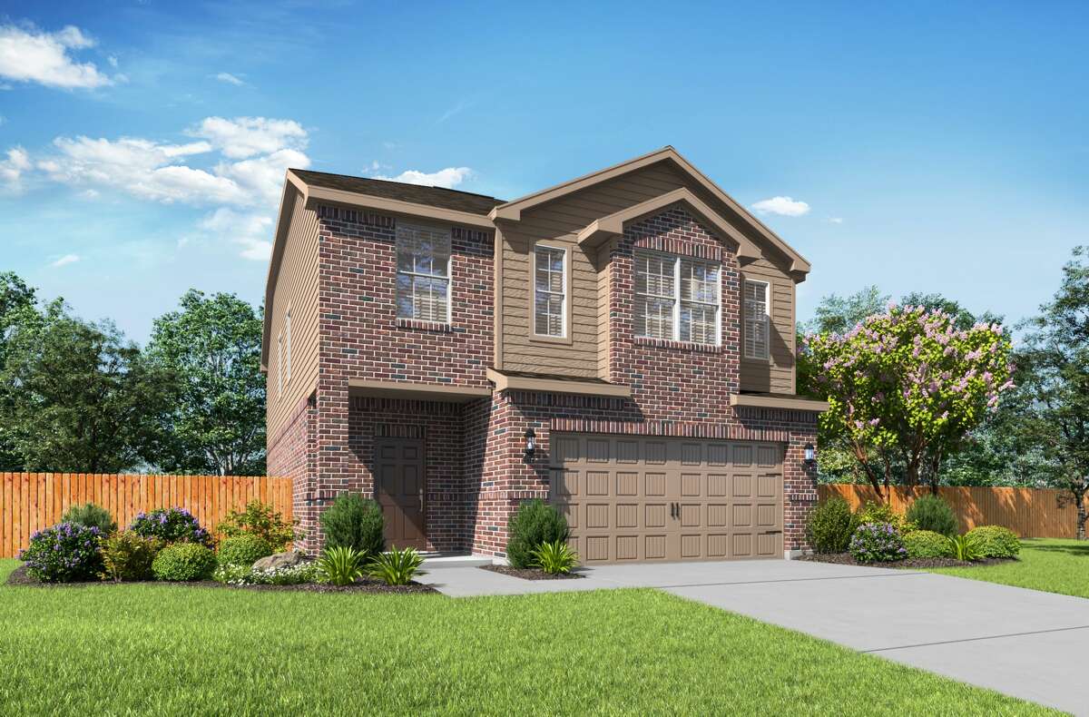 LGI Homes' Osage design at El Tesoro is a 4-bedroom, 2.5-bath home. It has an open floor plan with a spacious family room downstairs and flex room upstairs.