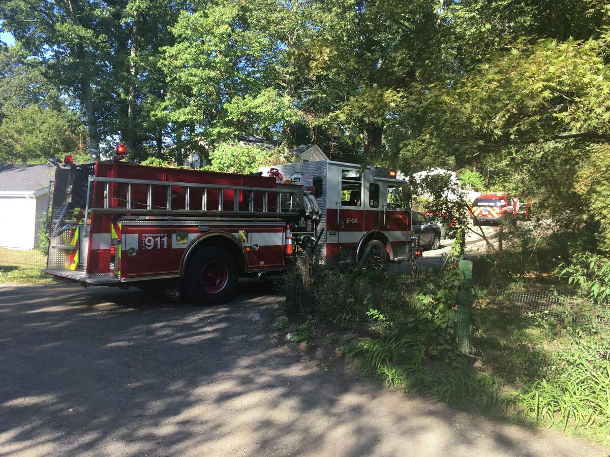 Danbury firefighters respond to leaf fire on Oak Trail