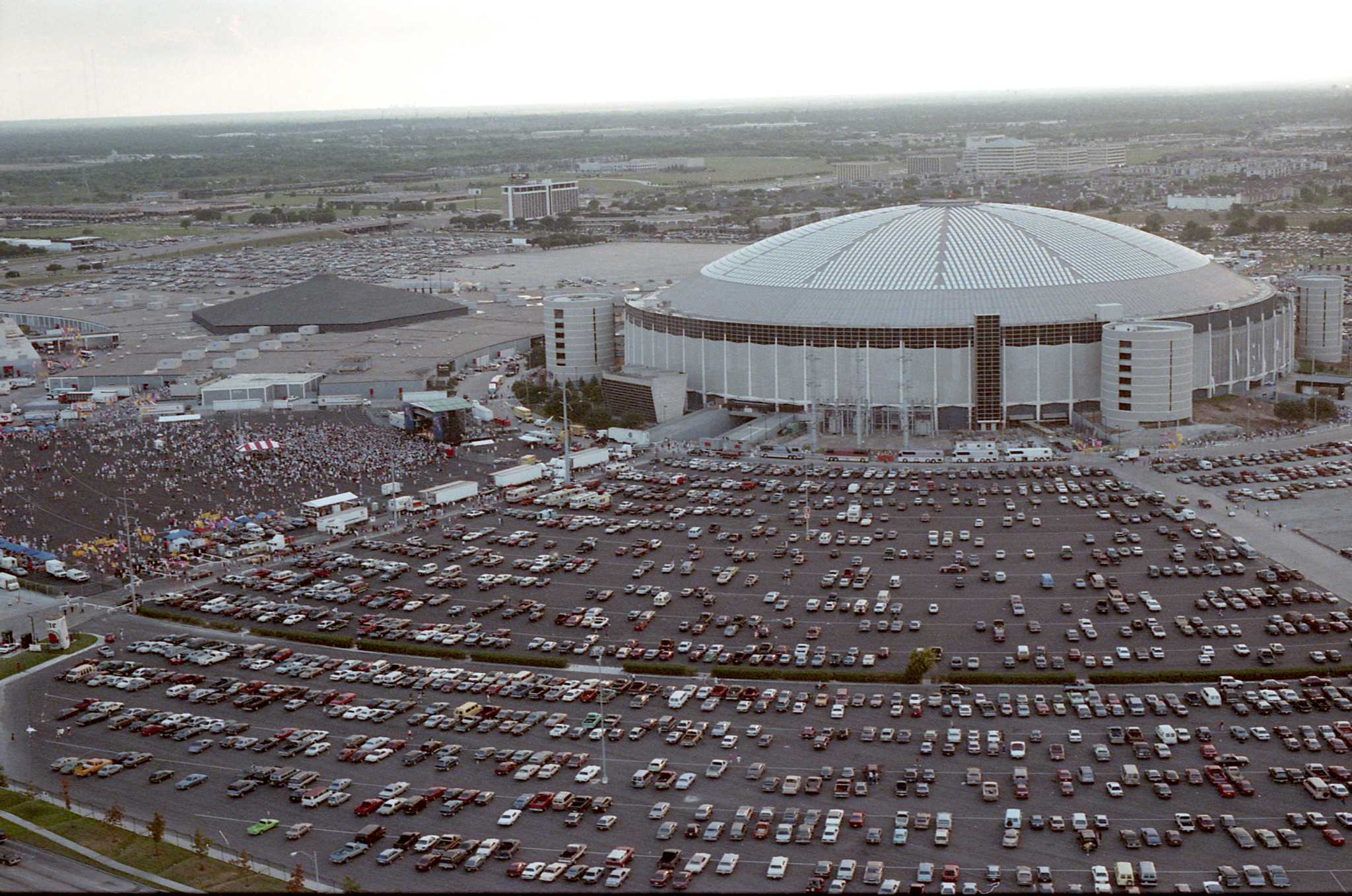 Houston Texas USA, circa 1989: Crowd watches Houston Astros