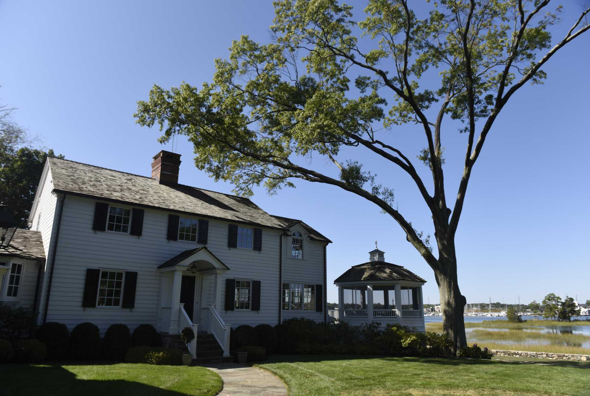 Greenwich home rebuilt, with a magnificent view