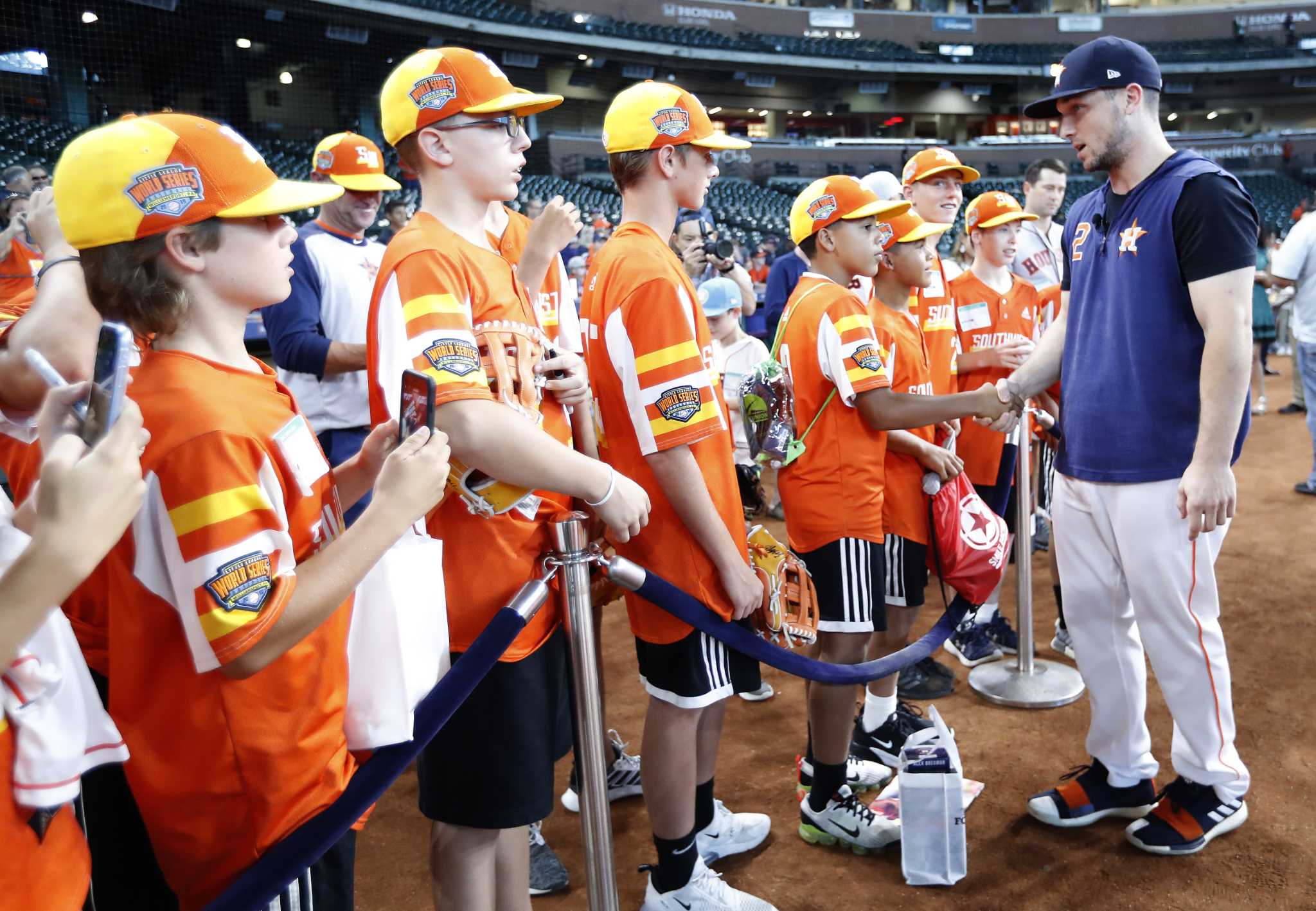 Astros' Alex Bregman hosts Little League World Series champion team