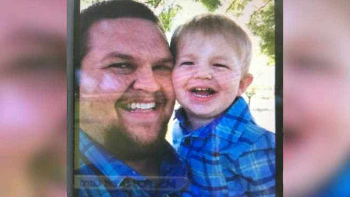 Steven Weir, 32, and his 2-year-old son John Weir.