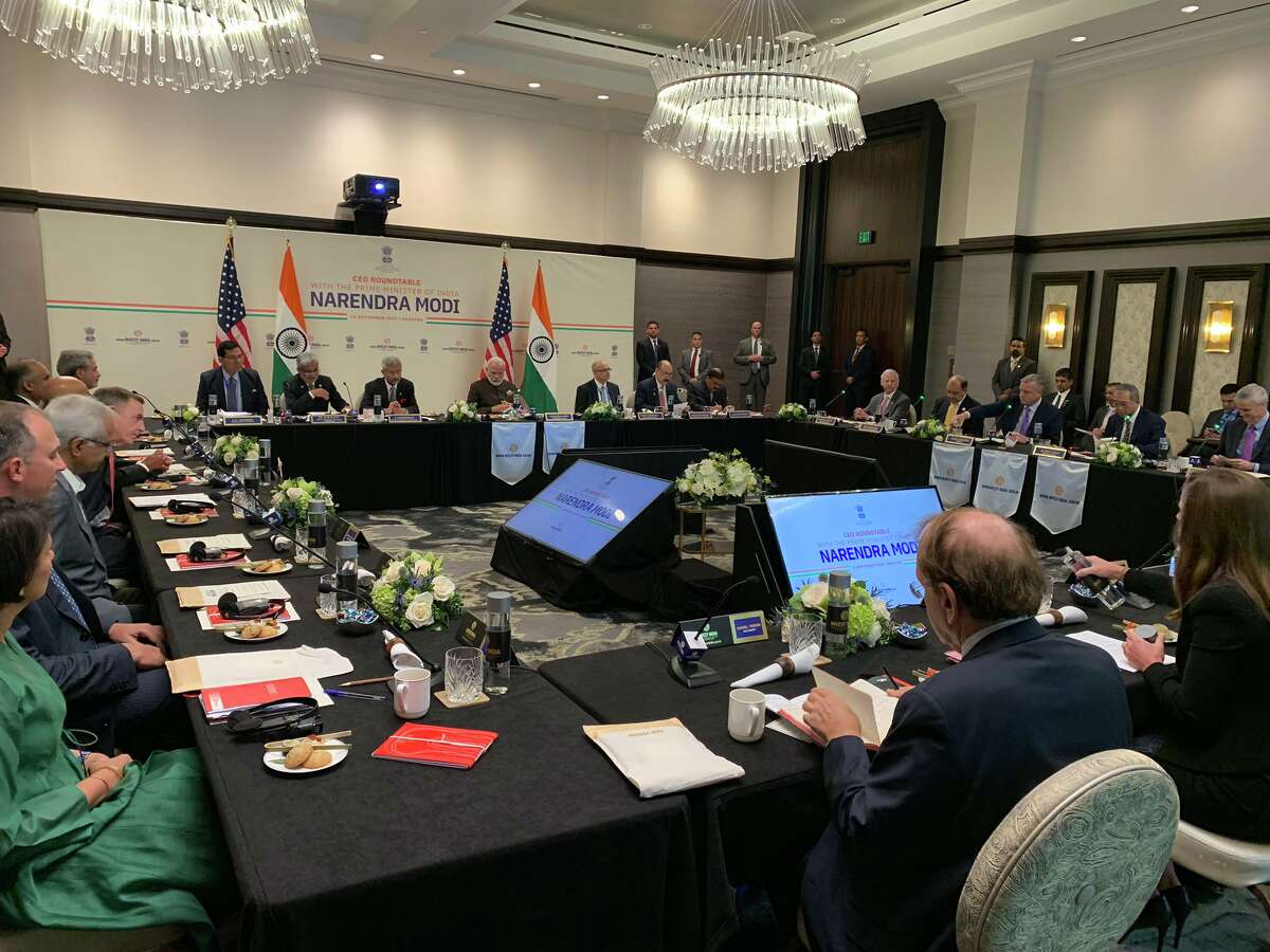 During a Saturday, September 21, 2019 visit to Houston, Prime Minister of India Narendra Modi held a roundtable disucssion with executives from 16 energy industry companies at the Post Oak Hotel at Uptown Houston. The roundtable ended with Houston liquefied natural gas company Tellurian and India's Petronet LNG signing a $2.5 billion deal.