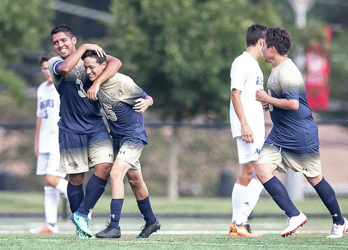 Notre Dame-Fairfield was bumped to Class M this season in boys soccer after reaching the state semifinals last year.