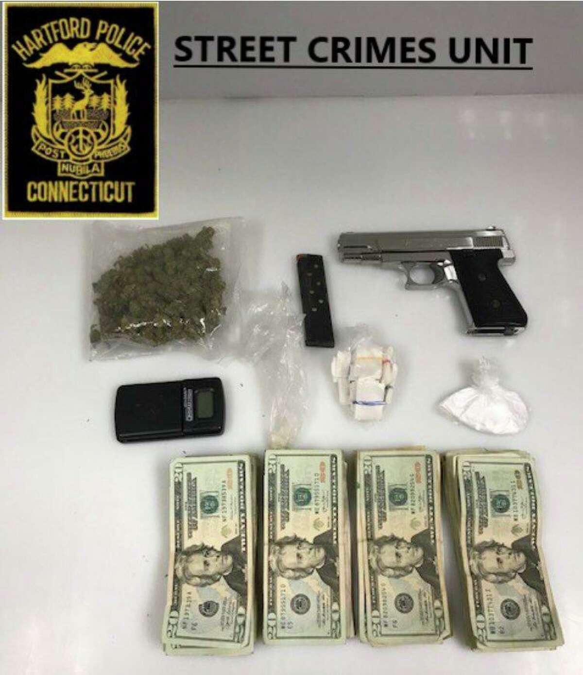 Hartford Police Seize Cash Drugs Gun