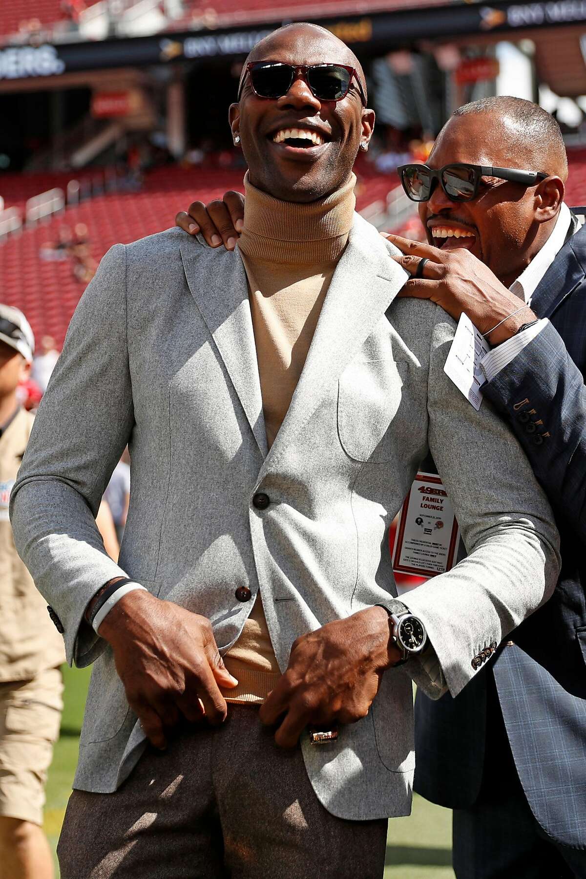 Terrell Owens, at Levi's for 49ers' Hall of Fame, says he could