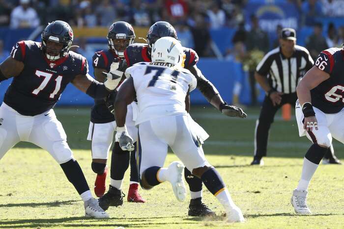 Houston Texans defensive end D.J. Reader (98) on the field during an NFL  football game against the Los Angeles Chargers, Sunday, September 22, 2019  in Carson, Calif. The Texans defeated the Chargers