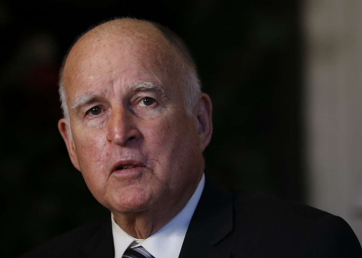 FILE - In this Tuesday, Dec. 18, 2018 file photo, Gov. Jerry Brown talks during an interview in Sacramento, Calif. The California Supreme Court denied 10 clemency requests by former Gov. Brown, the first time it has exercised that power in half a century. The Sacramento Bee reports Thursday, Jan. 10, 2019, that Brown granted a historic 1,332 pardons and 283 commutations during his final two terms. It was part of a push to scale back the state's tough-on-crime approach that began under his first governorship. (AP Photo/Rich Pedroncelli,File)