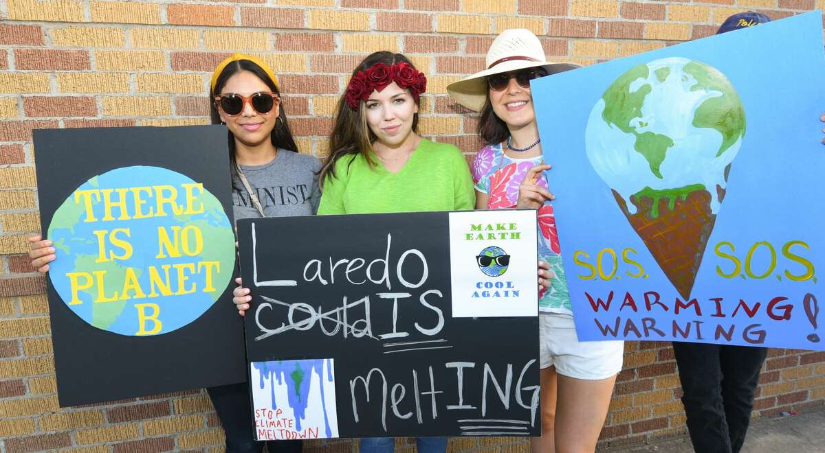 Citizens concerned with climate change gathered at the Jesus Martinez Performing Arts Complex, Saturday, Sep. 21, 2019, as they walk down San Bernardo Avenue as part of the Global Climate Strike.