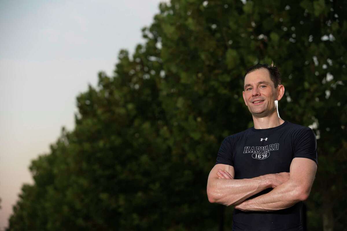 Dr. Theodore Shybut, 41, poses for a photograph after his morning run in the Woodland Heights on Wednesday, Sept. 4, 2019, in Houston. Shybut was on the crew team in college and tries to maintain healthy as an orthopedic surgeon.