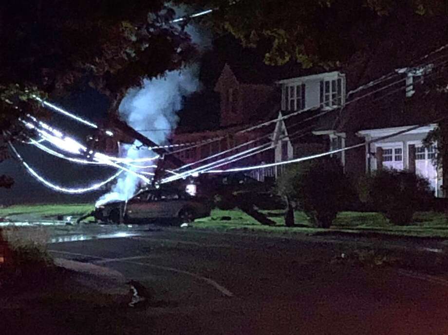 Car crash in Darien results in flames, DUI arrest Darien Times