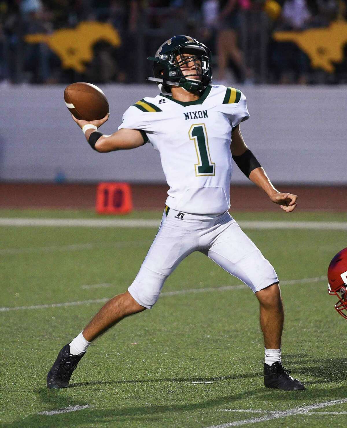 Austin Garcia hasn’t been just an athlete in the run-heavy Slot-T offense, the Nixon QB has shown an ability to throw the ball as well for a 4-0 Mustangs squad.
