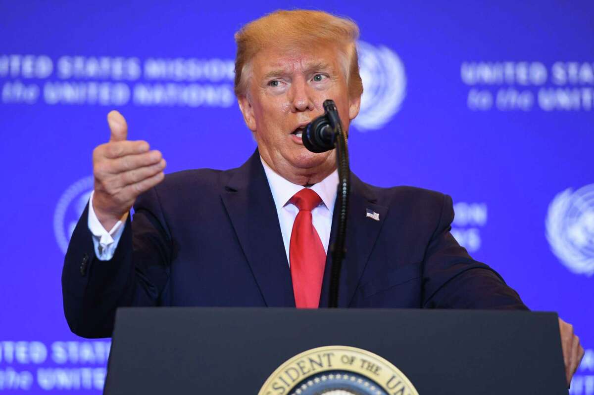 President Donald Trump holds a press conference in New York, Sept. 25, 2019, on the sidelines of the United Nations General Assembly.
