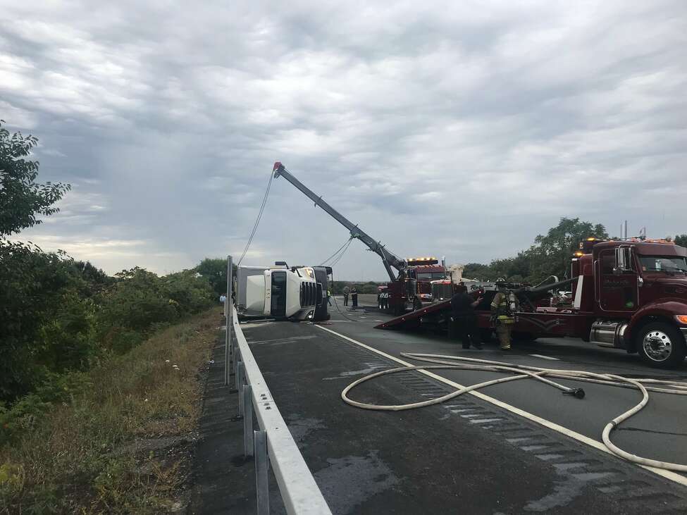 Trapped in flattened car on I787, man suffers just a scratch