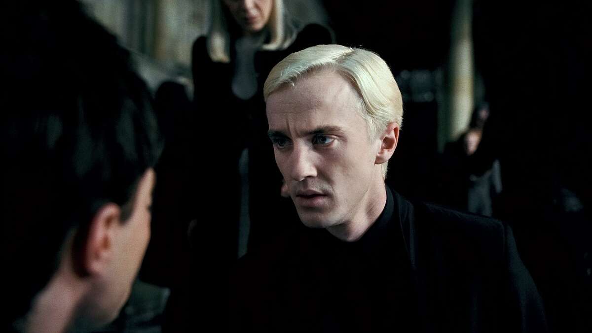 HP7-1-FP-0631 TOM FELTON as Draco Malfoy in Warner Bros. Pictures' fantasy adventure "HARRY POTTER AND THE DEATHLY HALLOWS - PART 1," a Warner Bros. Pictures release. Photo courtesy of Warner Bros. Pictures