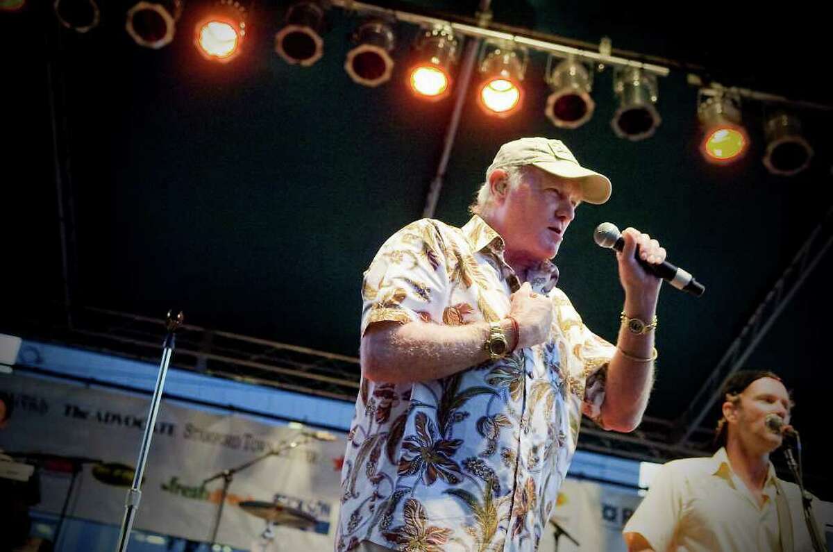 Mike Love performs with The Beach Boys Band as they wrap up the Alive@Five concert series in Columbus Park in Stamford, Conn. on Thursday August 5, 2010.