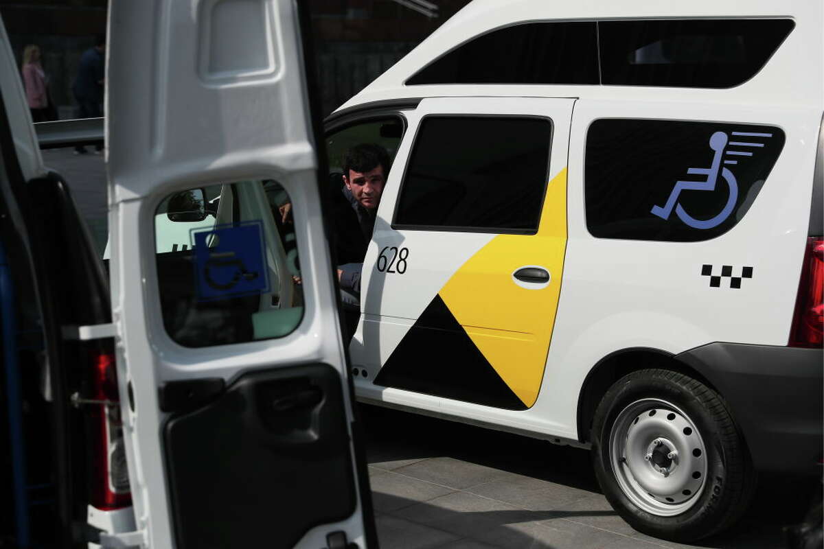 YEKATERINBURG, RUSSIA - AUGUST 16, 2019: A wheelchair accessible taxi cab of the Russian Yandex.Taxi taxi service during a presentation. Donat Sorokin/TASS (Photo by Donat Sorokin\TASS via Getty Images)