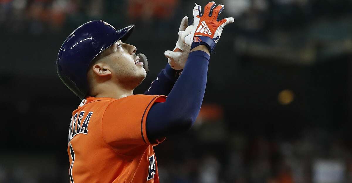 PHOTOS: Astros game-by-game Houston Astros Carlos Correa (1) celebrates his home run during the first inning of an MLB baseball game at Minute Maid Park, Friday, Sept. 20, 2019, in Houston. Browse through the photos to see how the Astros have fared in each game this season.